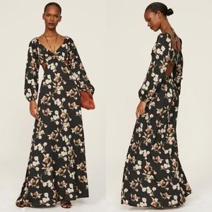 Sachin + Babi Black Floral Maxi Dress